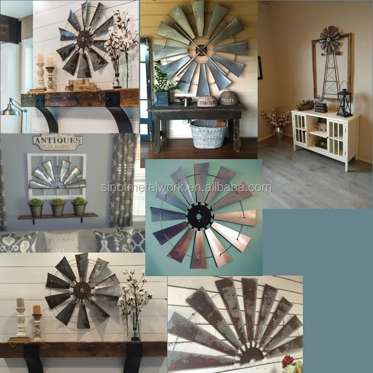 
steel farnhouse windmill fan blades rustic decorative metal large windmills 