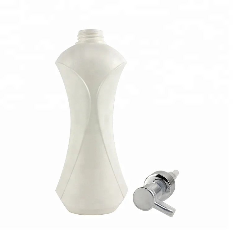 Custom Size Slender Waist  Bottle With Pump Manufacturer Plastic Black Hdpe Shampoo Bottle