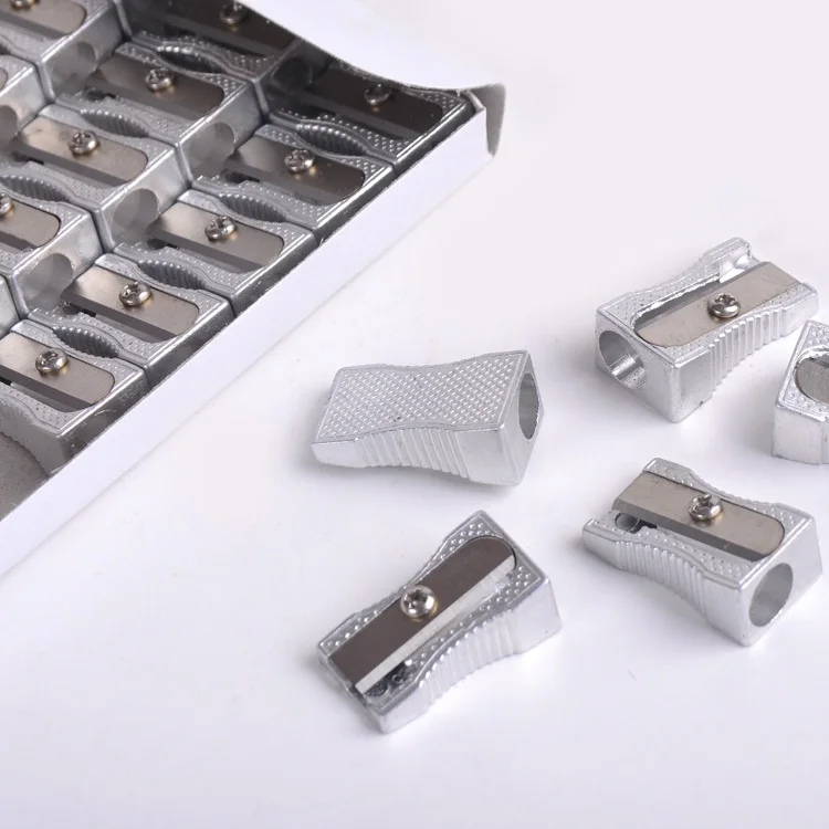 wholesale aluminium alloy 1 hole steel blade 24 pack metal pencil sharpener