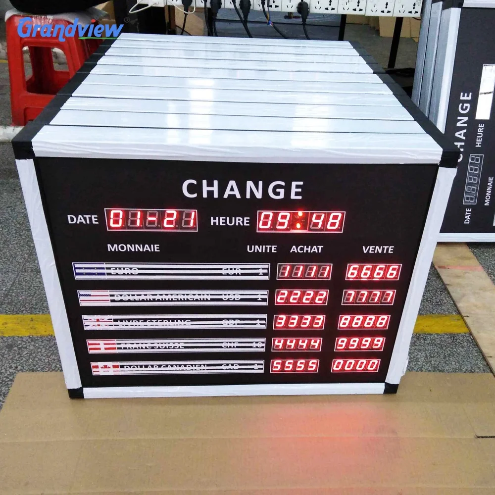 LED digital display 7 segment IR control electronic exchange rate board