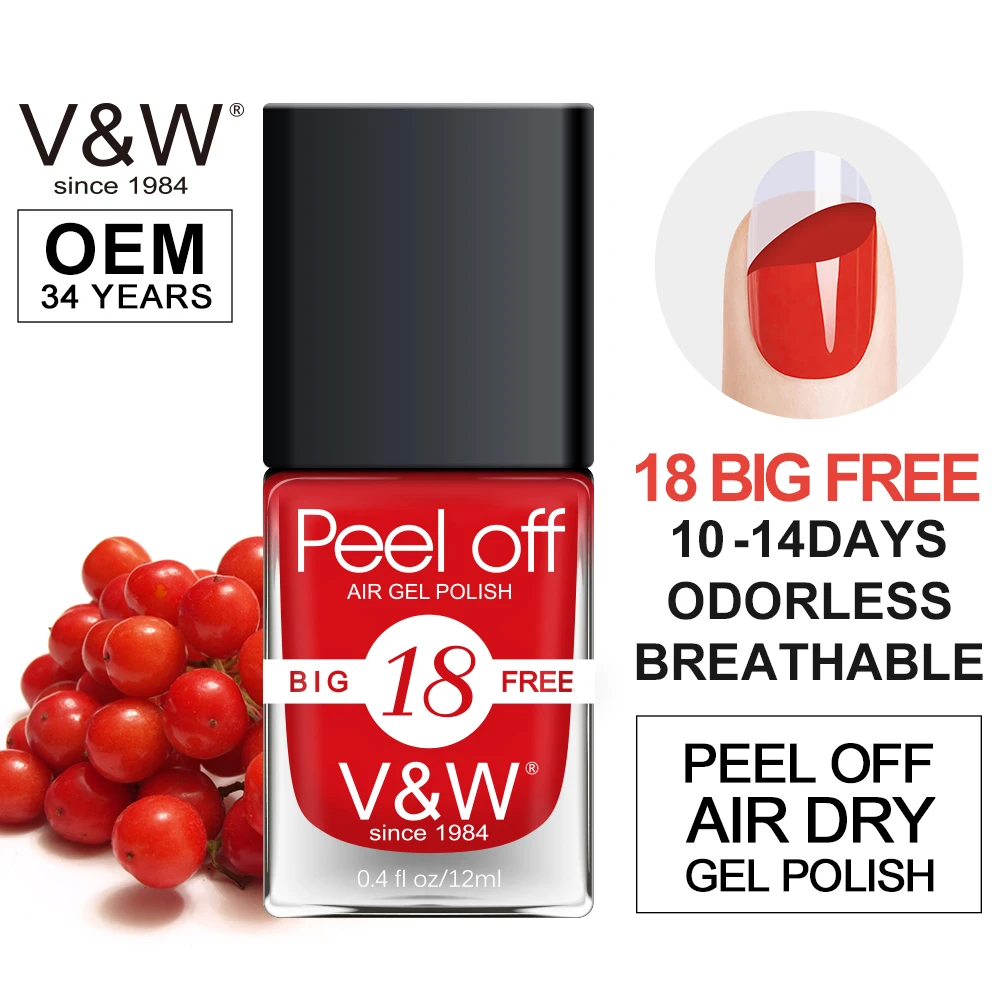
Private Label Peel Off Nail Polish with Fashionable Color. 