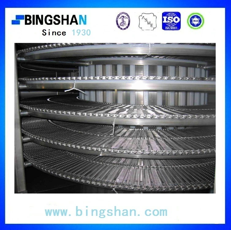 Курица R404 холодильное промышленные новая технология Mesh-blet двойной Sprial быстро морозильник IQF Machiner