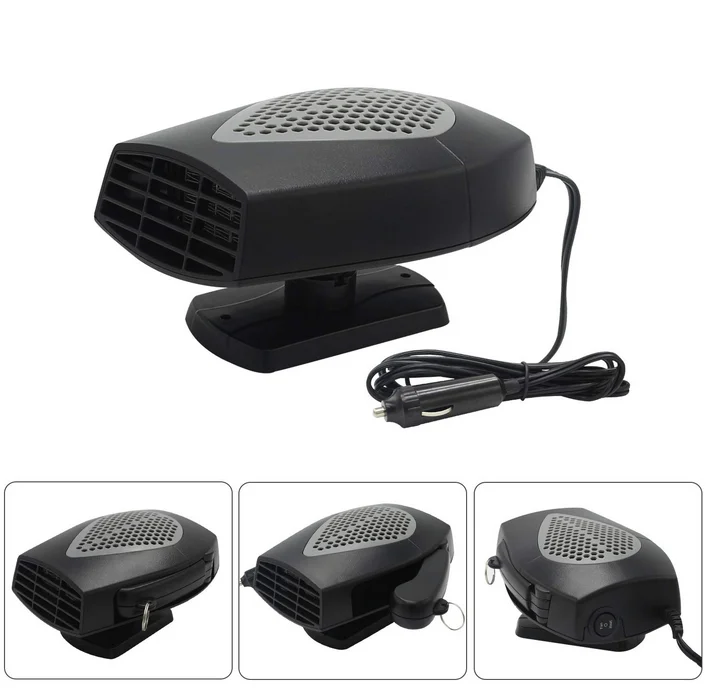 Portable Car Heater 12v Snow Removal Quickly Fan Automobile Warmer and Defroster with Swing-Out Handle 360 Degree Vehicle Swivel