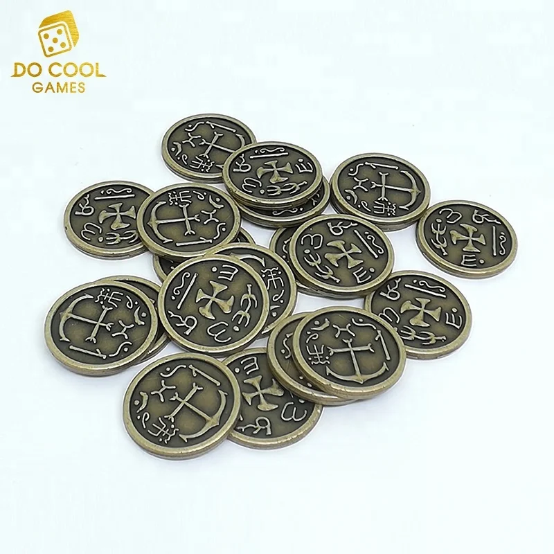 Factory wholesale antique custom design metal coins for board game