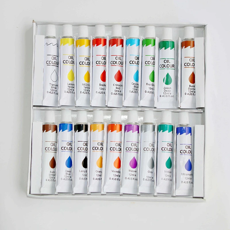 Free Sample Factory Wholesale 18 Colors Artist Acrylic Color Paint Set