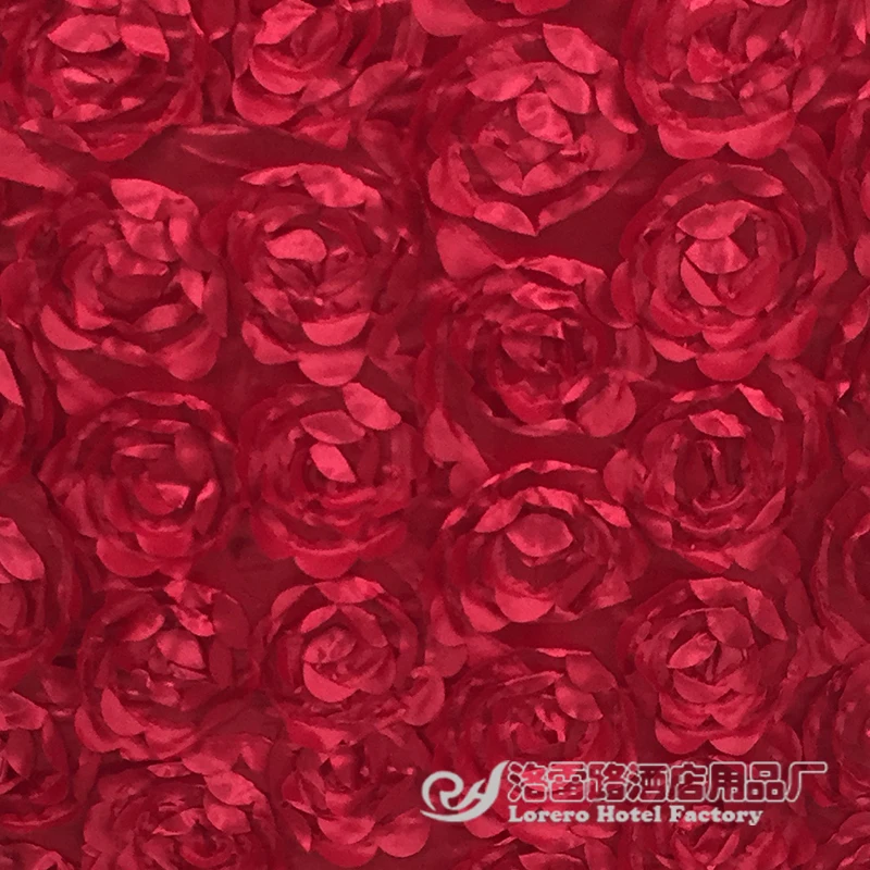 Luxury red banquet hall rosette wedding spandex rose chair cover