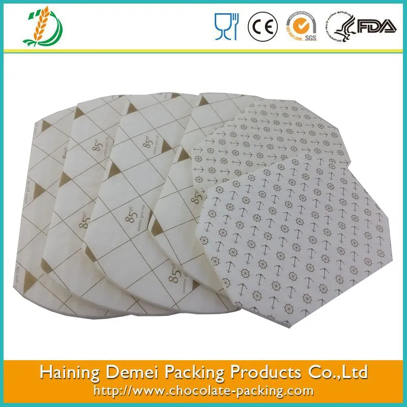 
7ply 4mm food grade chocolate paper cushion pad white paper pad logo printed 
