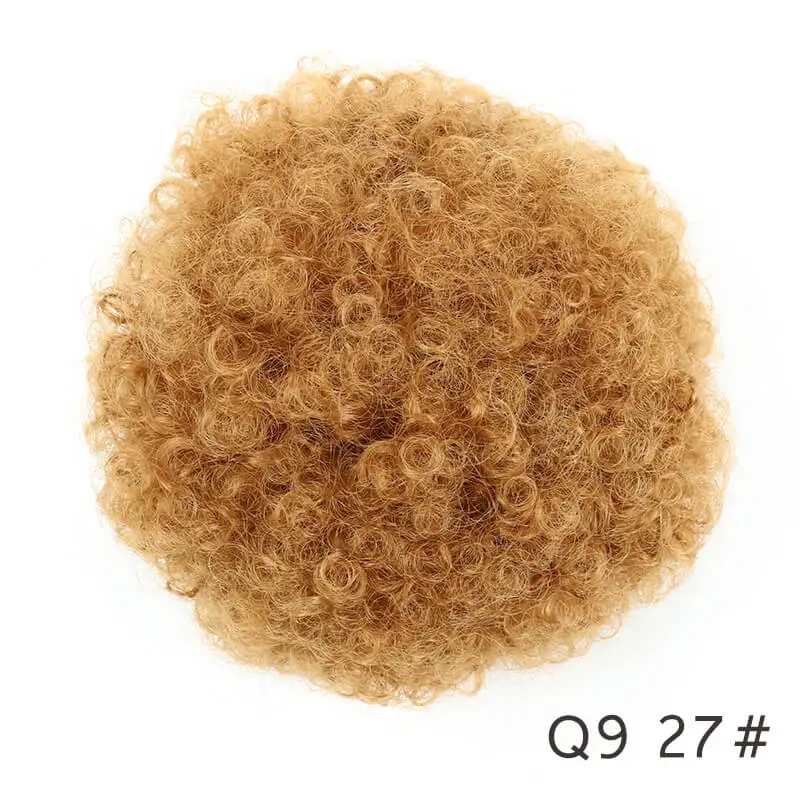 
Beauty Synthetic Puff Afro Short Kinky Curly Chignon Hair Bun Drawstring Ponytail Wrap Hairpiece 