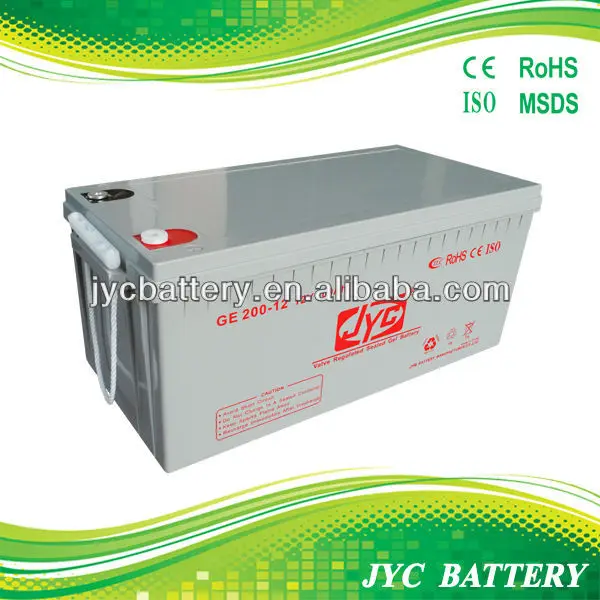 12v200ah valve regulated gel batteries for solar JYC battery