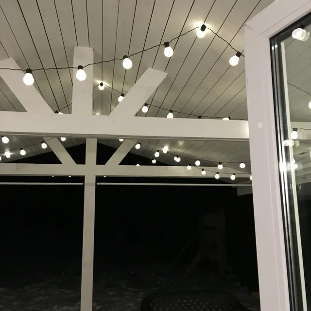 10M 38 LED globe String Light Outdoor Fairy Lights Garland G50 Bulbs Garden Patio Wedding party christmas Decoration Light Chain