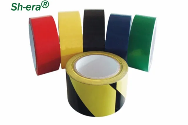 Chinese manufacturer for pvc warning tape black and yellow pvc adhesive floor marking tape