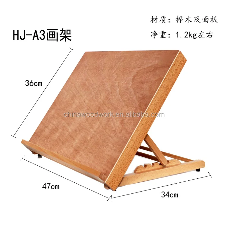 foldable wooden drawing board also used as easel