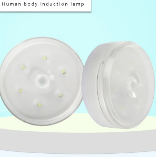 indoor mini wireless battery powered led night human motion sensor light