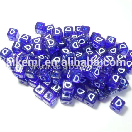 plastic cube alphabet letter beads,plastic single letter alphabet beads with vertical hole,souvenir plastic alphabet beads 12mm