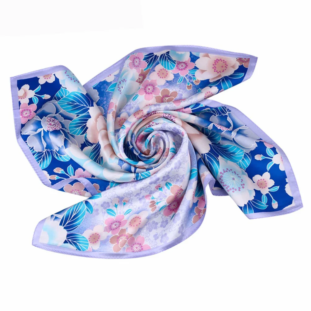2018 China Supplier Wholesale Fashion 100 Satin Silk Square Scarf, Satin Printed Colorful 100% Silk Scarf
