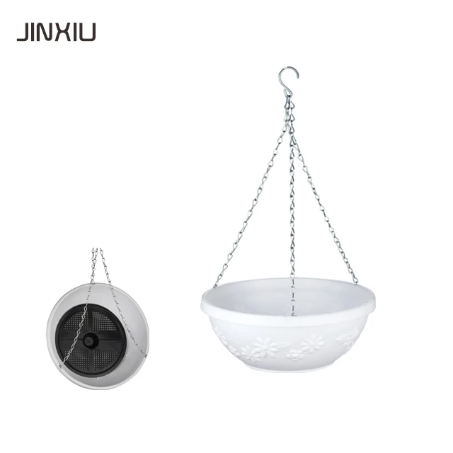 
round plastic wall pots plastic hanging basket pots 