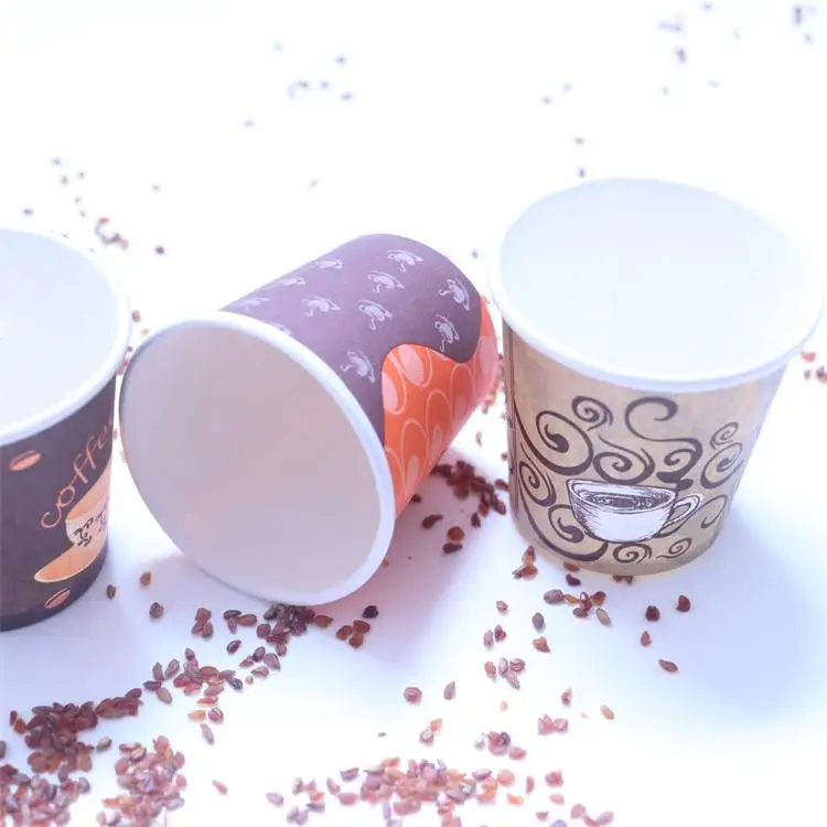 
4OZ paper cup 100ml disposable bamboo pulp cup for hot beverages 