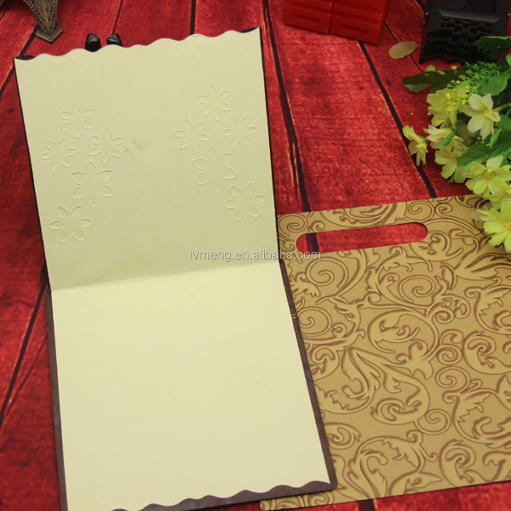 Beautiful customize free printing wooden wedding invitation card wholesale manufacturer
