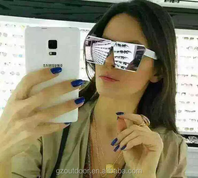 
personal big frame reflective rectangle sunglasses,cool dazzle color fashion resin ready stock custom logo shades 