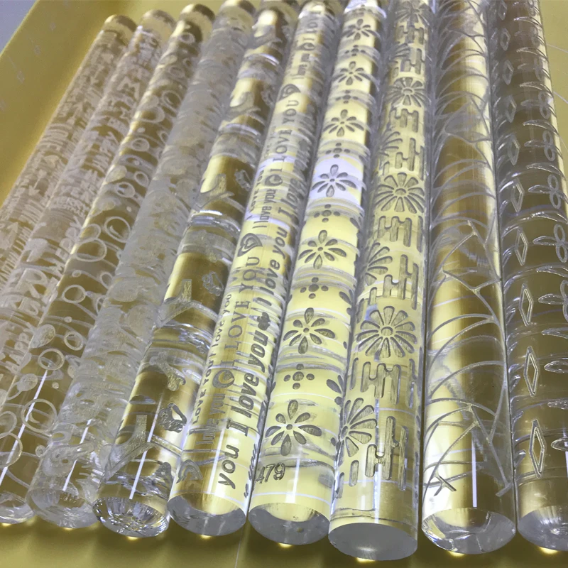 Акриловые украшения для тиснения Скалка с большим выбором рисунков кухонные инструменты выпечки