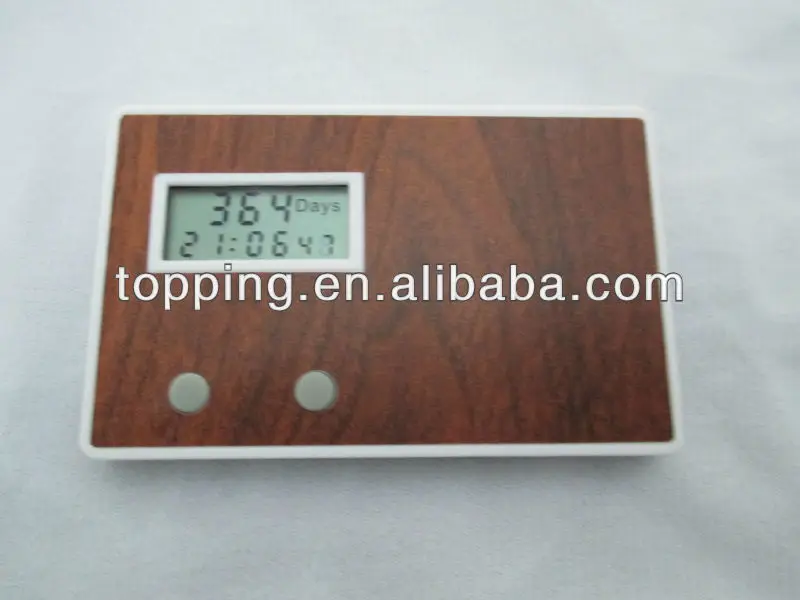 Card shape magnet day count down timer reminder can stick onto metal surface