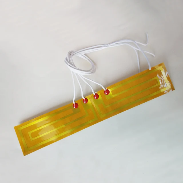 Kapton heater 200 x 200 mm surface 12 Volts 90 Watts 100k ohm thermistor
