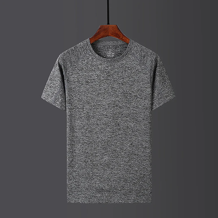 
Custom Wholesale Men Fitness Polyester Spandex Men Quick drying T Shirt 