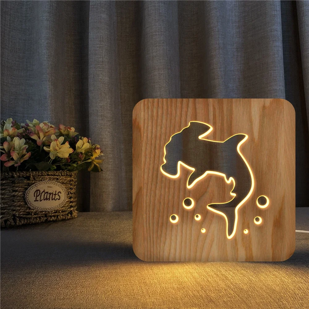 table lamp with wood 3d wooden lamp new product ideas 2019 wooden table lamp FS-T2015W