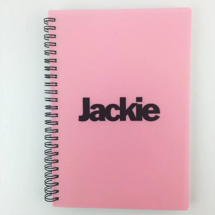 Custom blank paper notebook with logo printed hard plastic cover imported from China cheap bulk