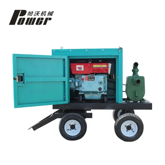 high automation 100 outflow diesel water pump with large fuel tank
