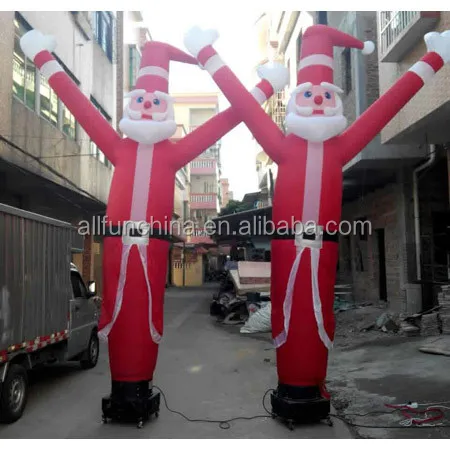 inflatable santa dancer man for advertising, inflatable santa sky dancer man puppet for event customized design colours