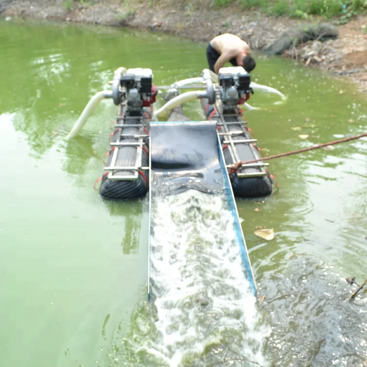 Alluvial gold mining equipment dredges