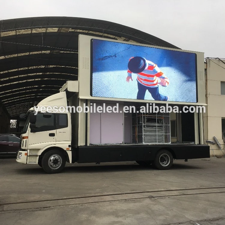 
Giant LED board truck, Mobile TV truck, LED screen on truck, YES-V9 