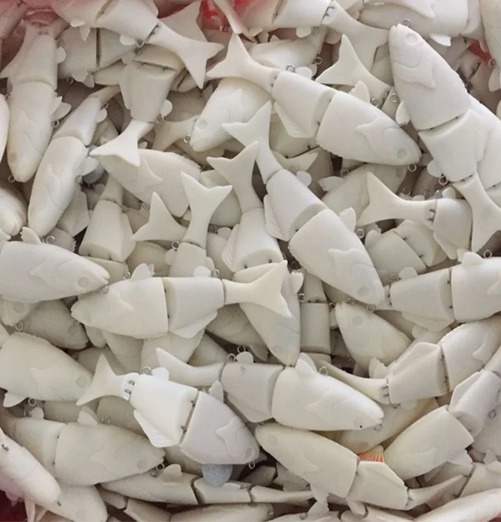 Wholesale 6' /47g 3 Segmented Perch Bass Unpainted Lures Blank Lures body Swimbait