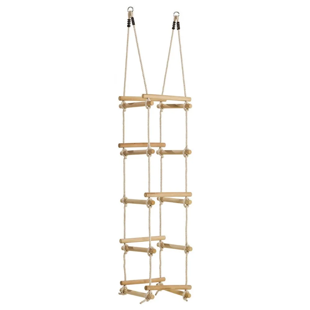 
wooden rope ladder Swing Set Accessory for Kids Backyard Wooden Swing Set 