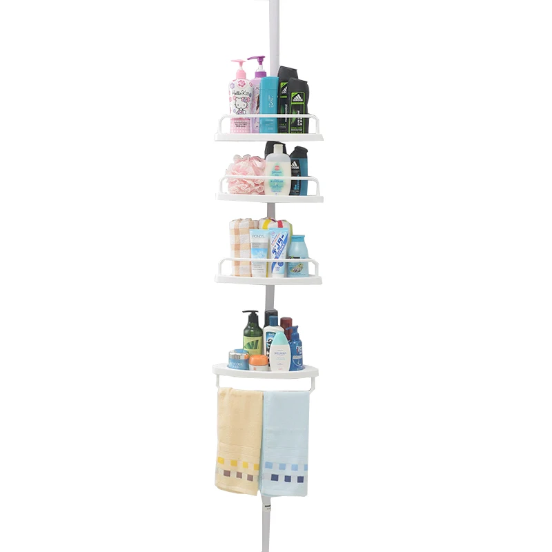 Amazon hot selling bathroom shampoo holder storage corner racks multi layer  triangle shelf  adjustable shower caddy