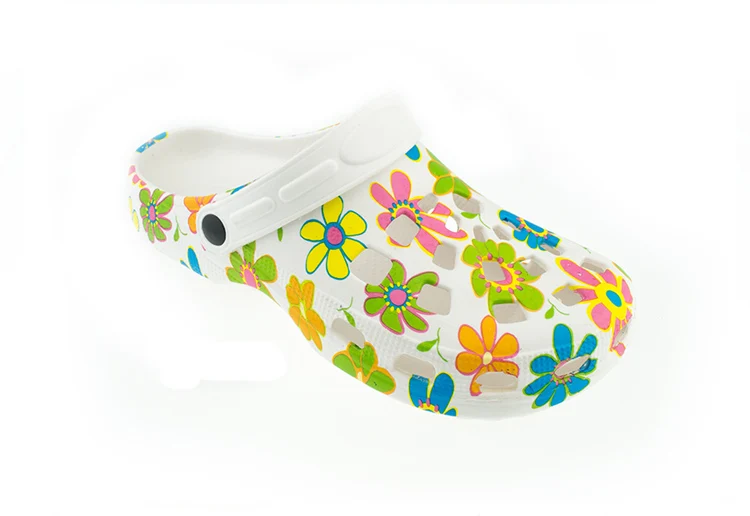 
Custom printed light weight women EVA garden clogs 