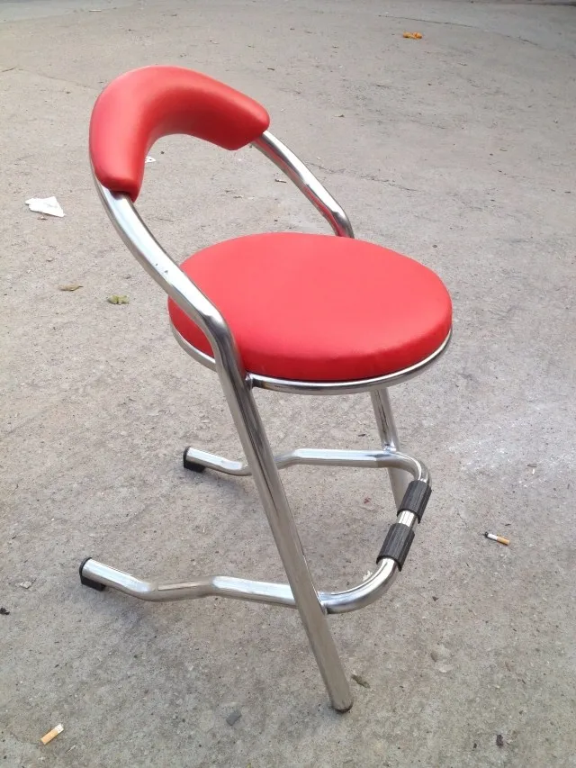 
chrome cast iron folding chair for game 