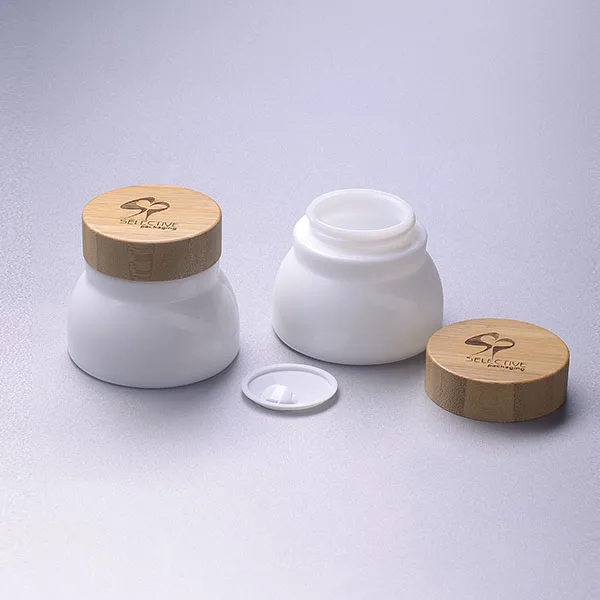 40ml 120ml 150ml Fancy Natural Pure wholesale round opal white cosmetic glass cream jar
