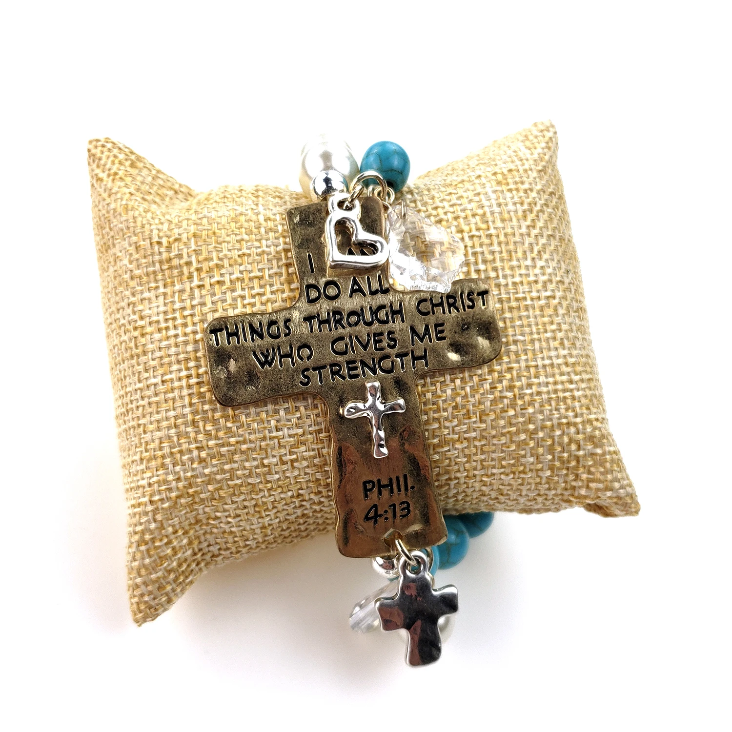 
elastic rosary bead bracelet 