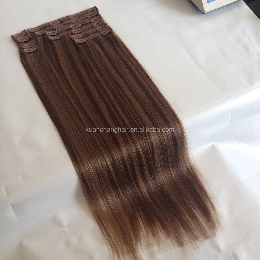 real human hair extensions full head Clip in hair extension
