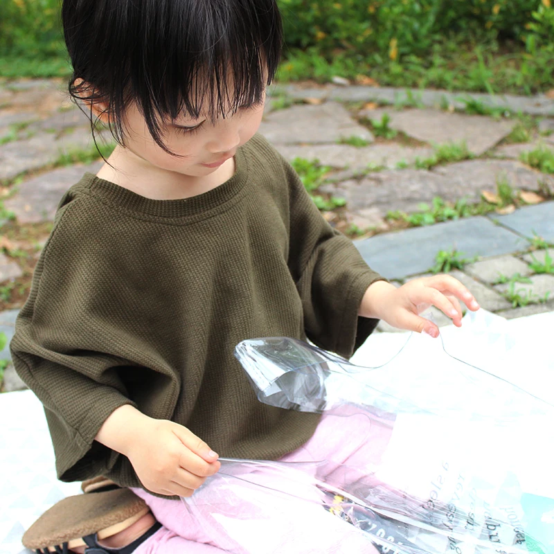 
Waffle Cotton Oversized Army Shortsleeve Organic Baby Clothes Top Clothing Shirts 