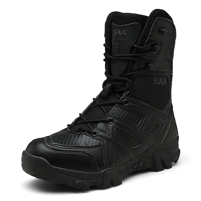 
Men Army Tactical Outdoor Sports Camping waterproof Hiking Work Combat German Military Boot High Top Desert Leather Shoes 