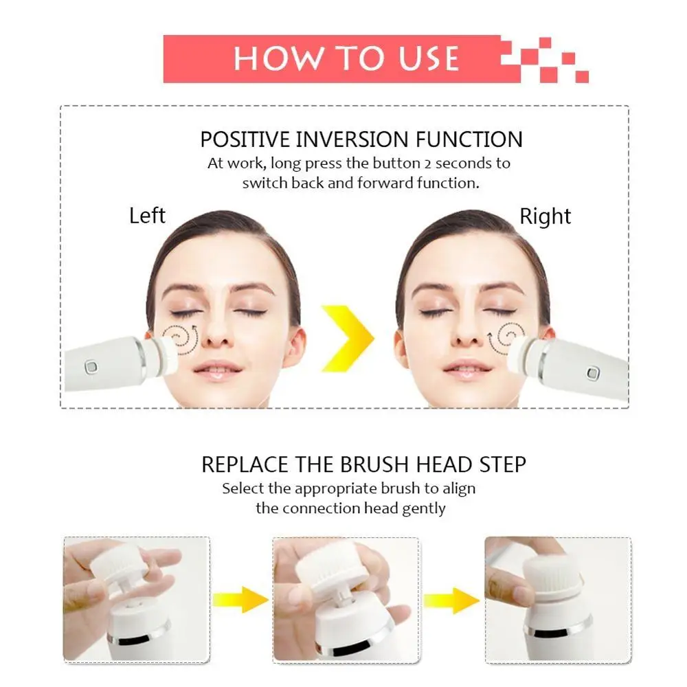 3 Speed Sonic Facial Cleansing Brush Deep Cleaning Face Brush Cleansing System Electric Exfoliating Brush best facial cleanser