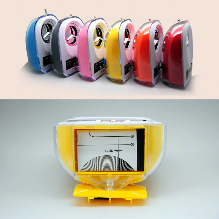 
portable mini small colorful led flashlight dj sound bass speakers box USB TF card mp3 player amplifier speaker system with FM 