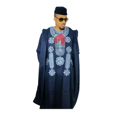 Queency 2020 man bazin already made clothes kaftan with embroidery