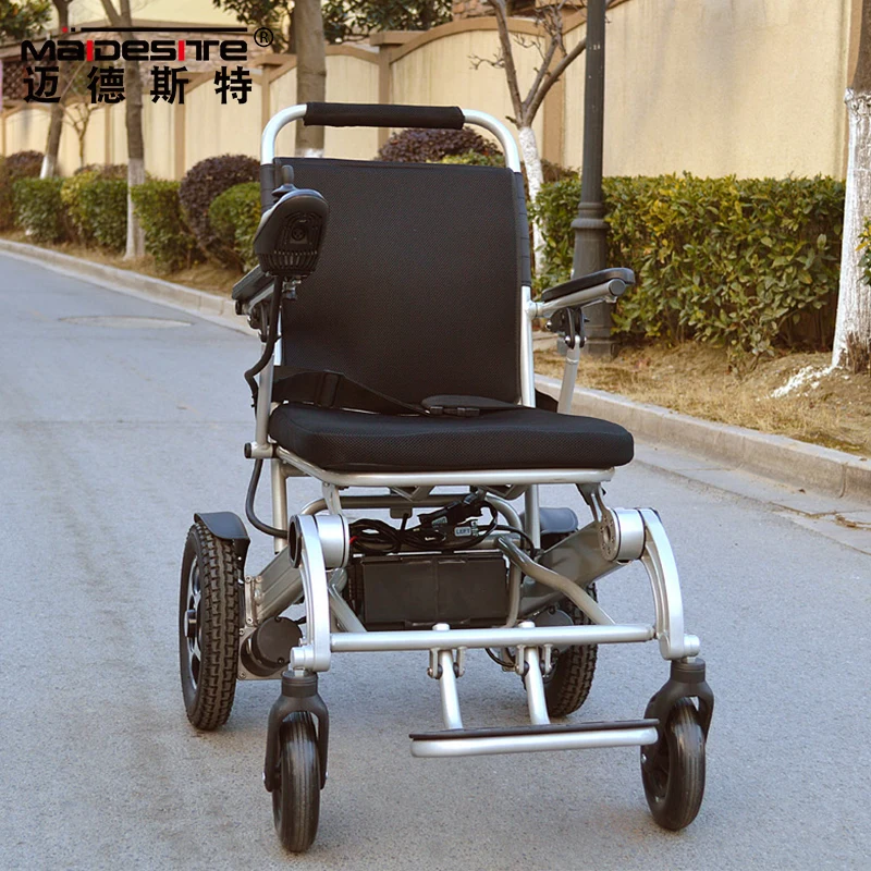 Aluminum alloy light weight portable electric wheel chair for elderly use