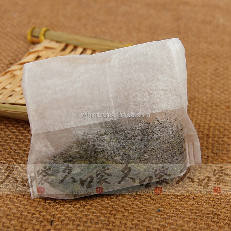 Disposable corn fiber reverse fold hemp tea filter bags string drawstring