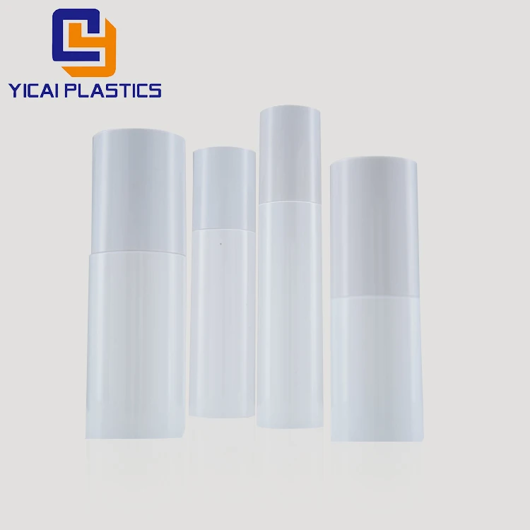 Round pp cosmetic part airless lotion bottle
