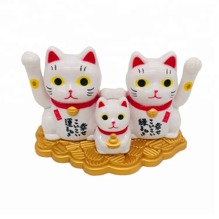New custom plastic lucky cat solar power dancing toy for car toys